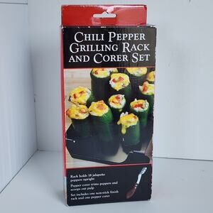 Jalapeño Chili Pepper Grilling Rack & Corer Set